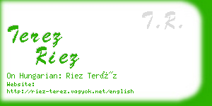 terez riez business card